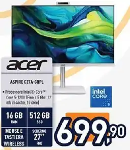 Unieuro acer ASPIRE C27A-GRPL offerta