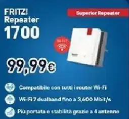 Unieuro FRITZ! Repeater 1700 offerta
