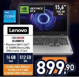 Unieuro Lenovo LOQ GAMING 83JEDOBTIX offerta
