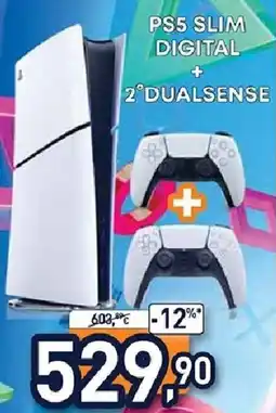 Unieuro PS5 SLIM DIGITAL + 2°DUALSENSE offerta