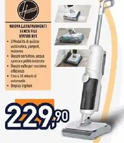 Unieuro Hoover NUOVA LAVAPAVIMENTI SENZA FILI HW500011 offerta