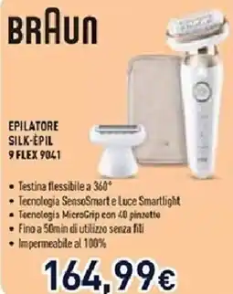 Unieuro BRAUN EPILATORE SILK-EPIL 9 FLEX 9041 offerta