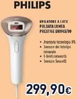 Unieuro PHILIPS EPILATORE A LUCE PULSATA LUMEA PRESTIGE BRI945/00 offerta