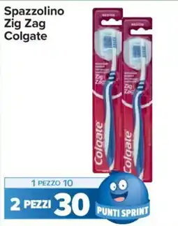 Carrefour Market Spazzolino Zig Zag Colgate offerta