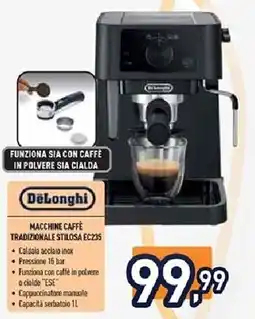 Unieuro DeLonghi MACCHINE CAFFÈ TRADIZIONALE STILOSA EC235 offerta