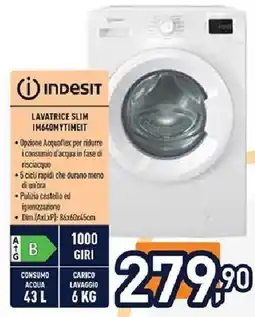 Unieuro INDESIT LAVATRICE SLIM IM640MYTIMEIT offerta