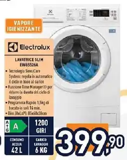 Unieuro Electrolux LAVATRICE SLIM EW6S526A offerta