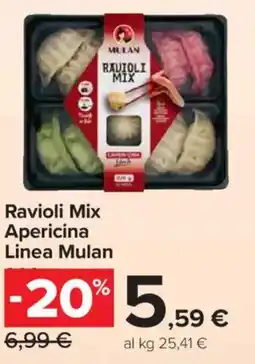 Carrefour Market Ravioli Mix Apericina Linea Mulan offerta