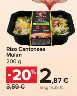 Carrefour Market Riso Cantonese Mulan offerta