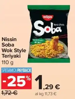 Carrefour Market Nissin Soba Wok Style Teriyaki offerta