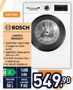 Unieuro BOSCH LAVATRICE WGG24427IT offerta