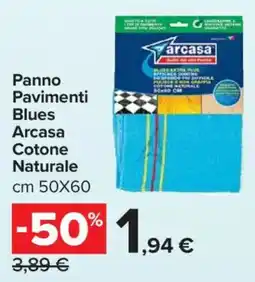 Carrefour Market Panno Pavimenti Blues Arcasa Cotone Naturale offerta