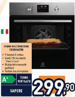 Unieuro Electrolux FORNO MULTIFUNZIONE CODGH44TX0 offerta