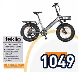 Unieuro Fat e-bike a pedalata assistita teklio TF5 offerta