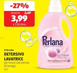 ALDI Perlana detersivo lavatrice offerta