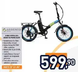 Unieuro Argento e-bike a pedalata assistita piuma silver offerta