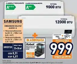 Unieuro SAMSUNG CONDIZIONATORE DUALSPLIT 40LUZON9.12 offerta