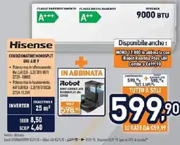 Unieuro Hisense condizionatore monosplit uni-air 9 offerta