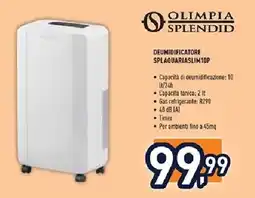 Unieuro OLIMPIA SPLENDID DEUMIDIFICATORE SPLAQUARIASLIM10P offerta