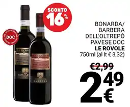 Supermercati Gulliver Bonarda/ barbera dell'oltrepò pavese doc LE ROVOLE offerta