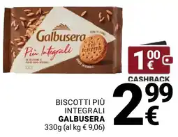 Supermercati Gulliver Biscotti più integrali GALBUSERA offerta