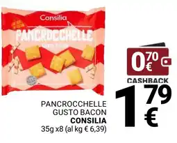 Supermercati Gulliver Pancrocchelle gusto bacon CONSILIA offerta