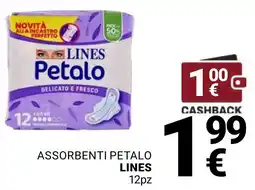 Supermercati Gulliver Assorbenti petalo LINES 12pz offerta