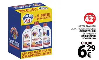 Supermercati Gulliver Detersivo per lavatrice marsiglia CHANTECLAIR offerta