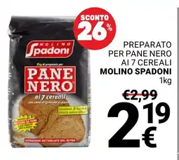 Supermercati Gulliver Preparato per pane nero ai 7 cereali MOLINO SPADONI offerta