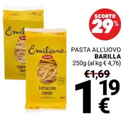 Supermercati Gulliver Pasta all'uovo BARILLA offerta