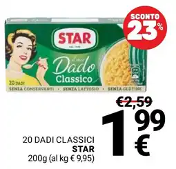 Supermercati Gulliver 20 dadi classici STAR offerta