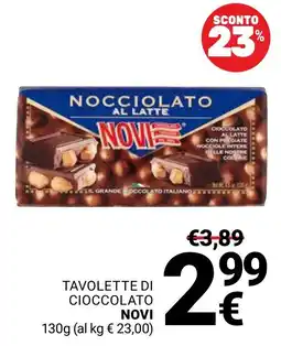 Supermercati Gulliver Tavolette di cioccolato NOVI offerta