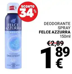 Supermercati Gulliver Deodorante spray FELCE AZZURRA offerta