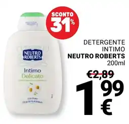 Supermercati Gulliver Detergente intimo NEUTRO ROBERTS offerta