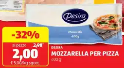 ALDI Desira mozzarella per pizza offerta