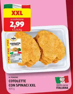 ALDI Il podere cotolette con spinaci XXL offerta