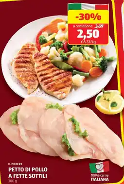 ALDI Il podere petto di pollo a fette sottili offerta