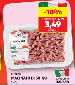 ALDI Il podere macinato di suino offerta