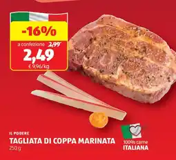 ALDI Il podere tagliata di coppa marinata offerta