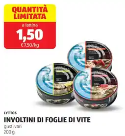 ALDI Lyttos involtini di foglie di vite offerta