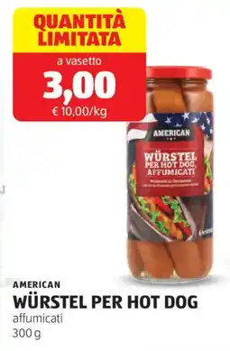 ALDI American würstel per hot dog offerta
