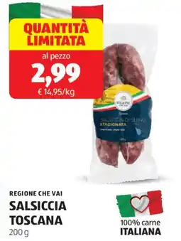 ALDI Regione che vai salsiccia toscana offerta
