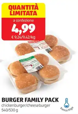 ALDI Burger family pack chickenburger/cheeseburger offerta