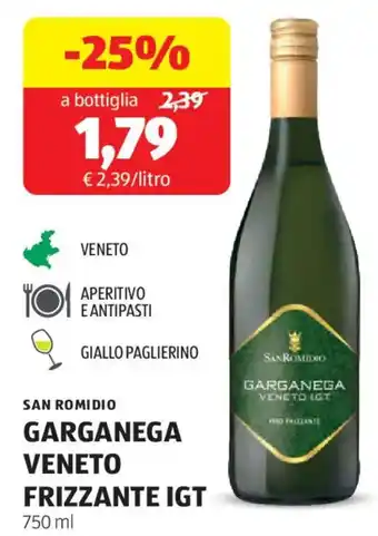 ALDI San romidio garganega veneto frizzante IGT offerta