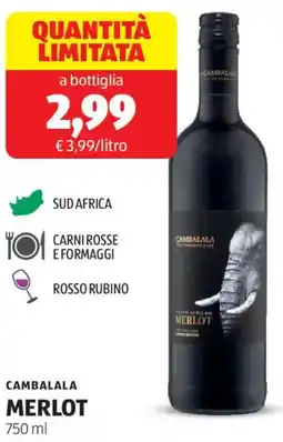 ALDI Cambalala merlot offerta