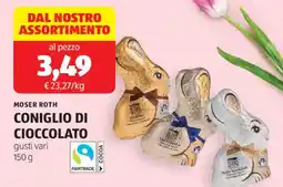 ALDI Moser roth coniglio di cioccolato offerta