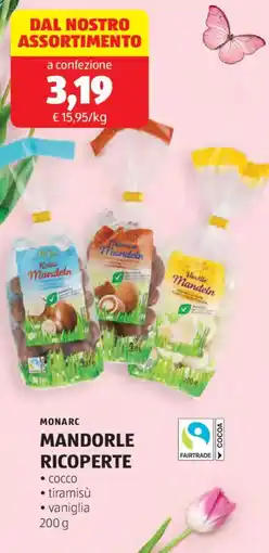 ALDI Monarc mandorle ricoperte offerta