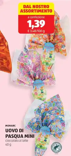 ALDI Monarc uovo di pasqua mini offerta