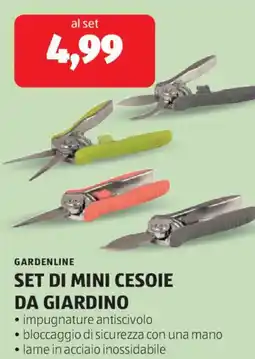 ALDI Gardenline set di mini cesoie da giardino offerta