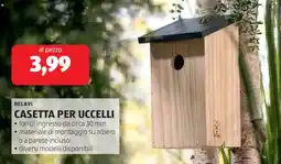 ALDI Belavi casetta per uccelli offerta